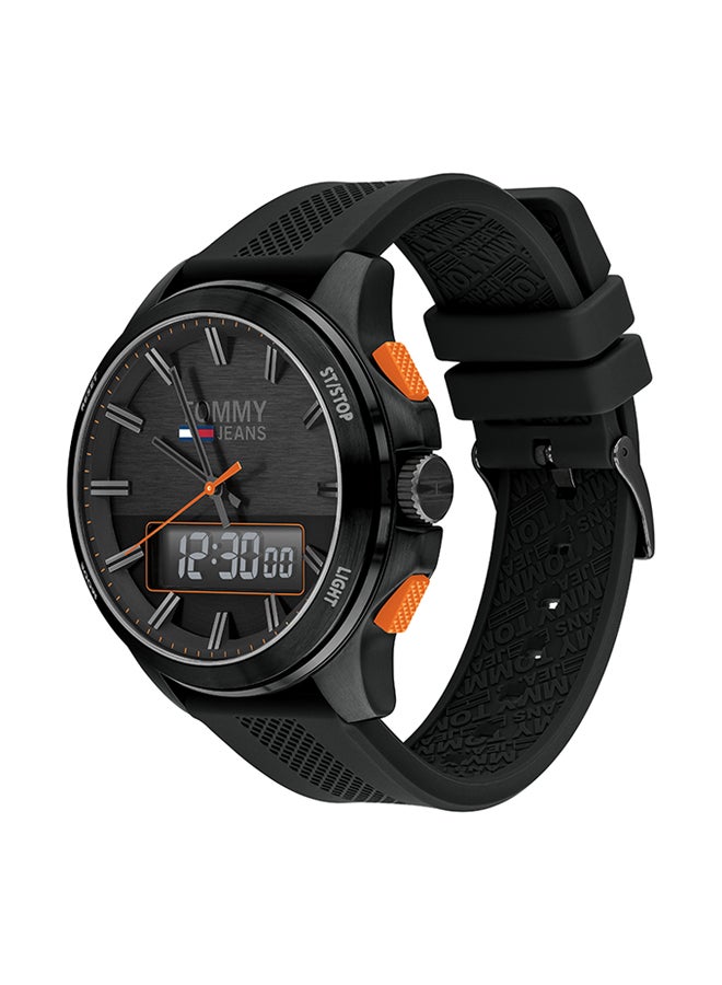 TOMMY HILFIGER Men's Silicone Analog Digital Wrist Watch 1791763