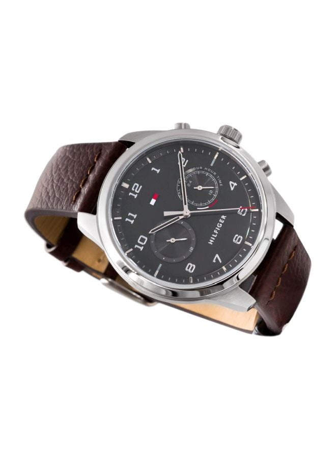 TOMMY HILFIGER Men's Leather Analog Wrist Watch 1791785