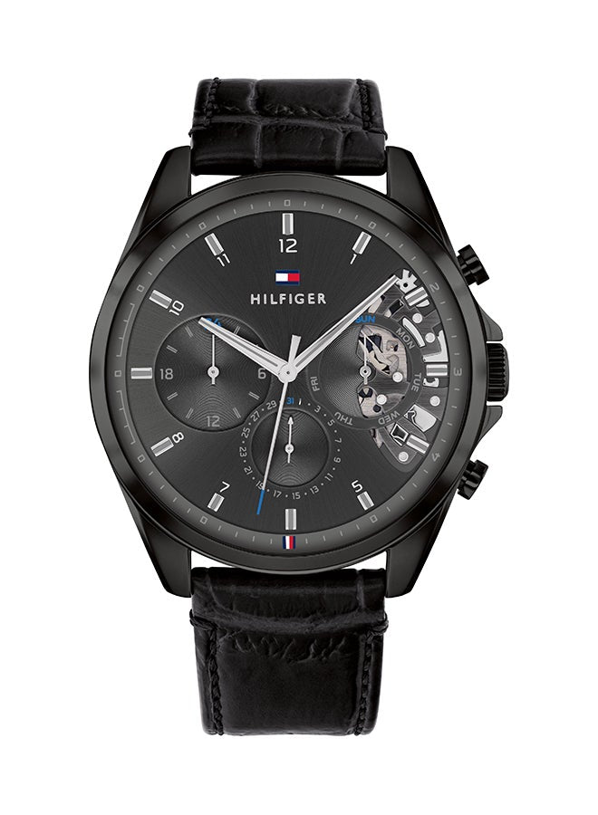 TOMMY HILFIGER Men's Leather Analog Watch-1710452