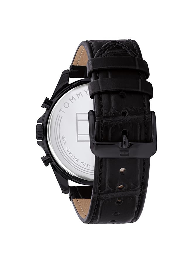 TOMMY HILFIGER Men's Leather Analog Watch-1710452