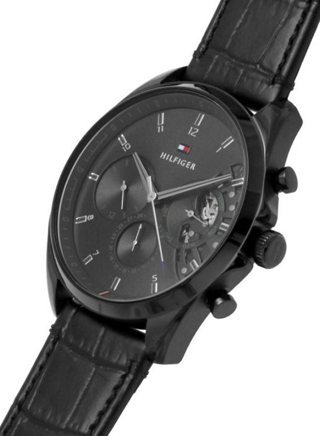 TOMMY HILFIGER Men's Leather Analog Watch-1710452