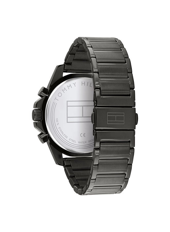 TOMMY HILFIGER Men's MASON Round Shape Stainless Steel Analog Wrist Watch 45 mm - GREY - 1791790