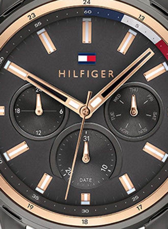 TOMMY HILFIGER Men's MASON Round Shape Stainless Steel Analog Wrist Watch 45 mm - GREY - 1791790