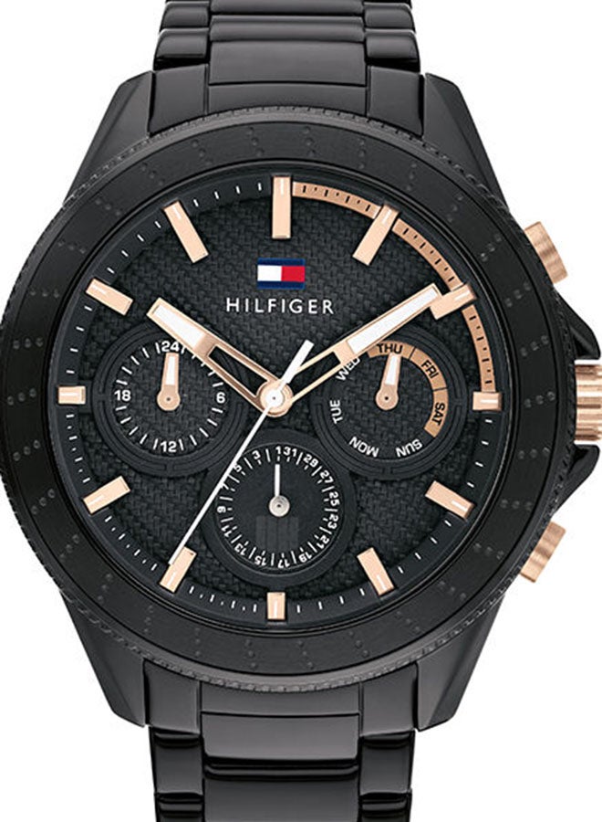 TOMMY HILFIGER Men's Aiden Black Dial Watch - 1791858