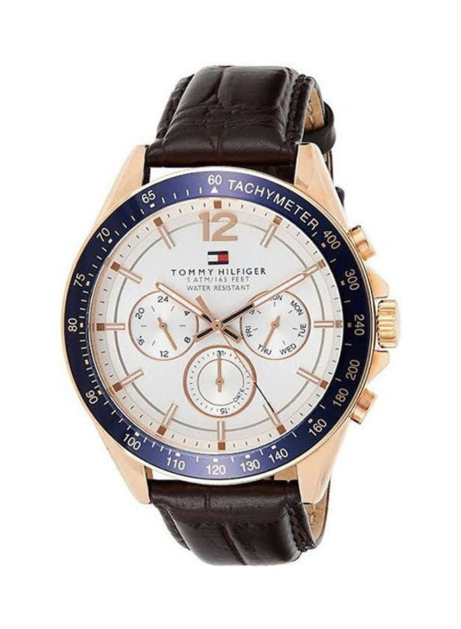 TOMMY HILFIGER Men's Leather Analog Watch 1791118