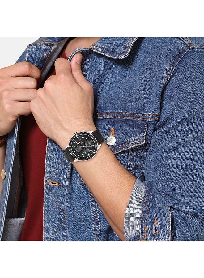 TOMMY HILFIGER Men's Jimmy Black Dial Watch - 1791947