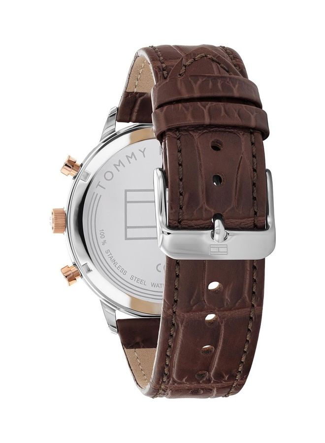 TOMMY HILFIGER Men's Leather Analog Wrist Watch 1791987