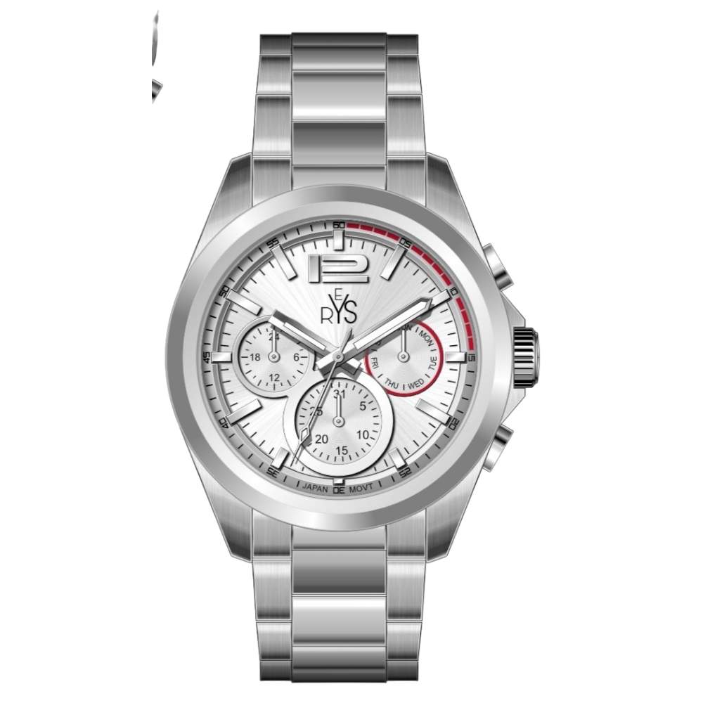 REYS WATCH WATCH-MEN-CHRONOGRAPH-STAINLESS STEEL-SILVER R2025-SS