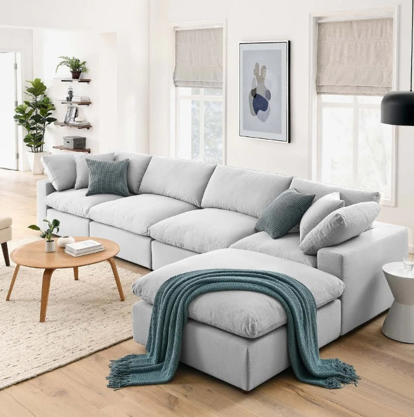 Modern L-shaped sofa set