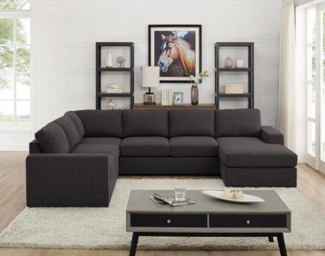 Modern L-shaped sofa set