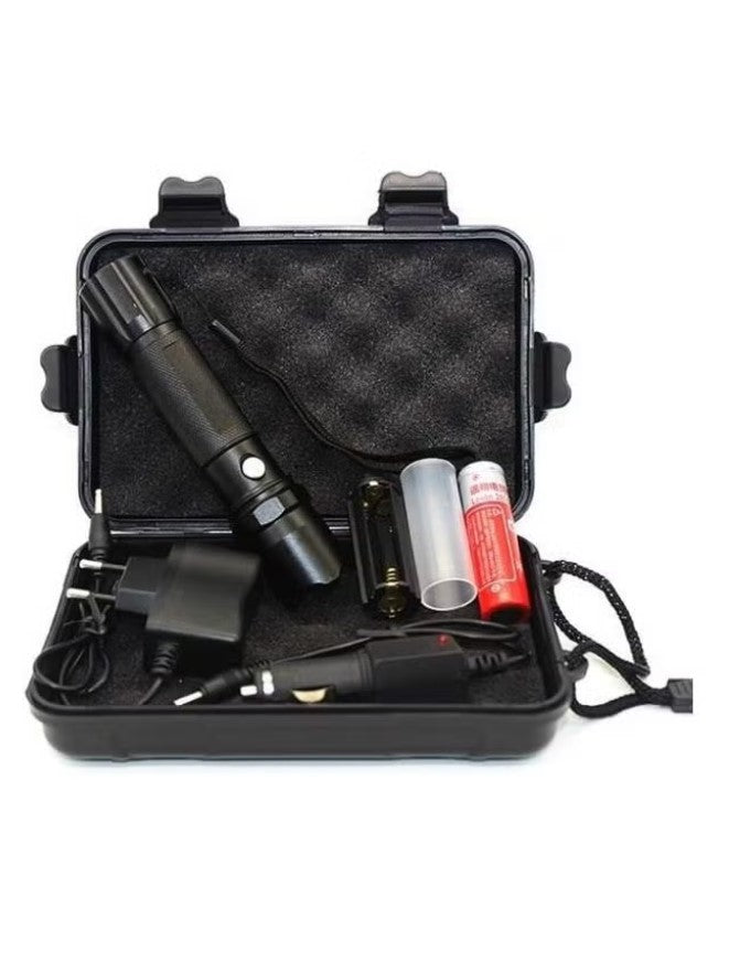 Super Bright High Power LED Flashlight Set Cree Q5 linternas By 18650/AAA battery Rechargeable Lamp Torches With Compass Tactical Flashlight Black