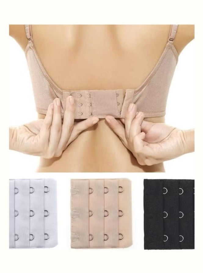 Save-A-Bra 3-Piece Soft Back Extemder Bra Re-Size Set Nude/Black/White