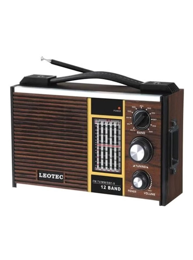 Leotec Classic Wood Radio BH111111100 Brown
