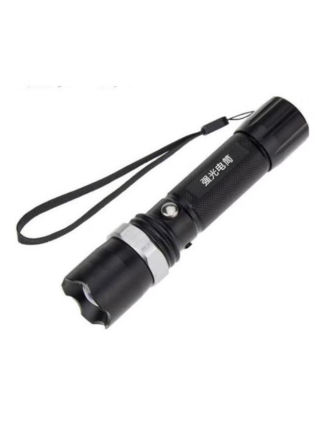Cree Value Set Q5 Rotate Zoom Led Three-Grade Chargeable Highlight Flashlight Black