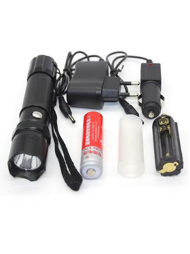 Super Bright High Power LED Flashlight Set Cree Q5 Linternas By 18650/AAA Battery Rechargeable Lamp Torches Multicolour