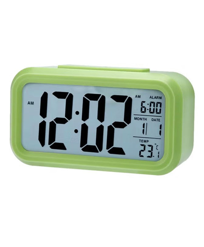 OUTAD LED Digital Electronic Alarm Clock With Calendar And Thermometer Green