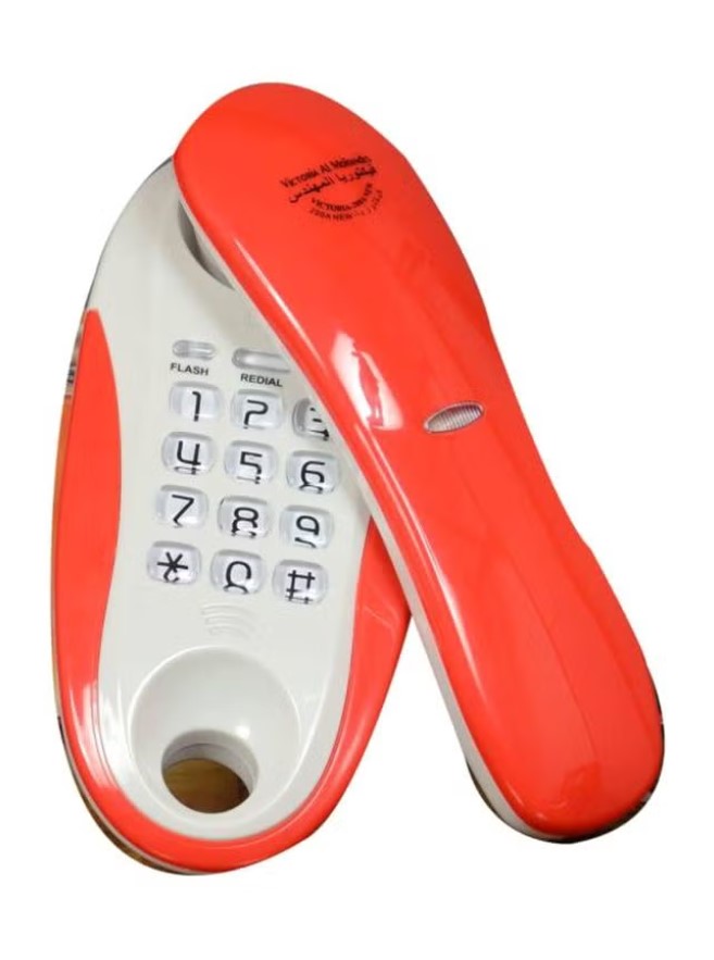 VictoriaAlMohandes Corded Telephone Red/White