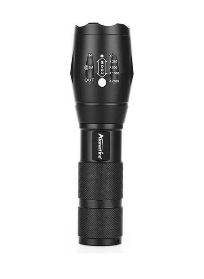 Generic Aluminum Flash Light 5000 Lumin Zoomable Light - 500M Distance BLack 13.8cm