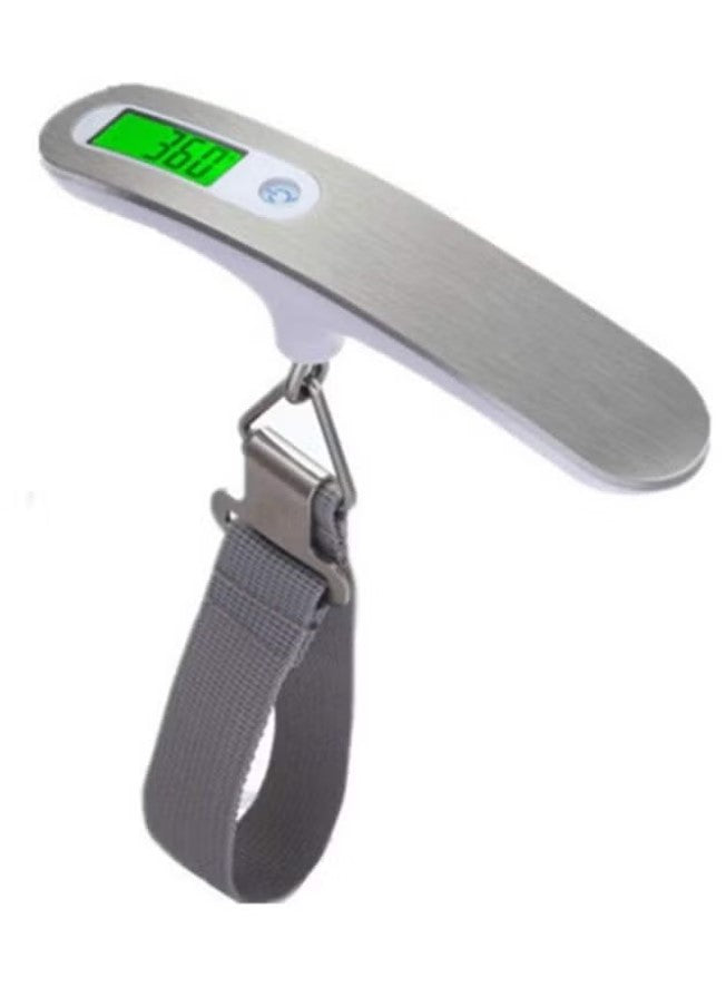 Generic Digital Travel Portable Hand Luggage Weighing Scale 50kg Silver