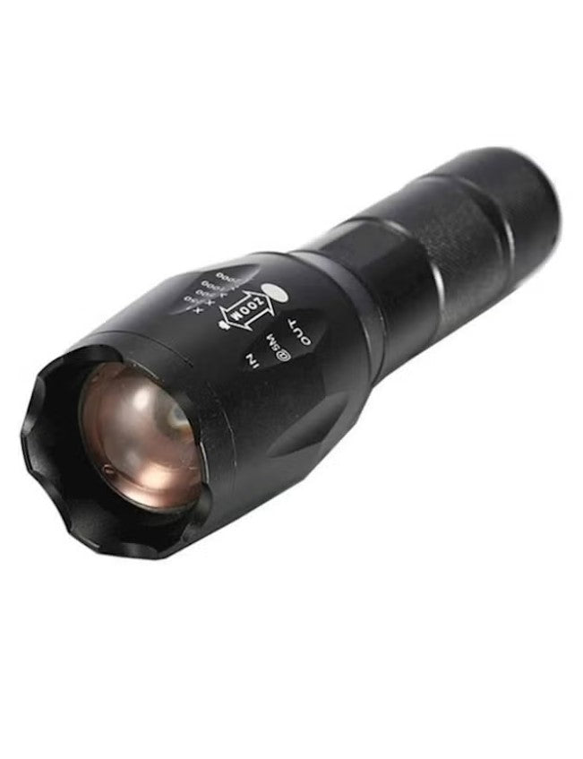 Generic Led Flashlight Torch Black 167 / 145 (L) x 38 (HD) x 32 (TD)mm