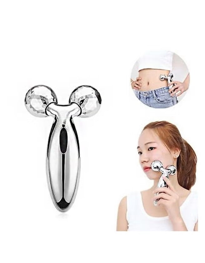 Generic Y Roller Face Massager Silver