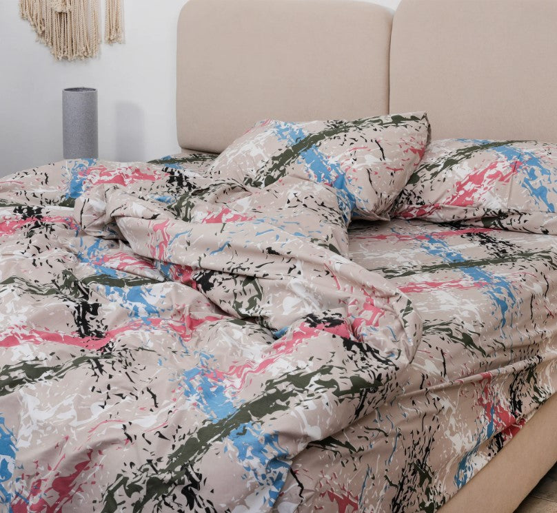 Printed, Fitted bed sheet set- Blend