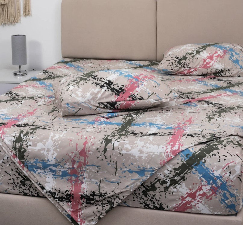 Printed, Fitted bed sheet set- Blend