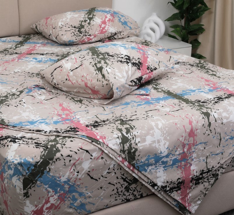 Printed, Fitted bed sheet set- Blend