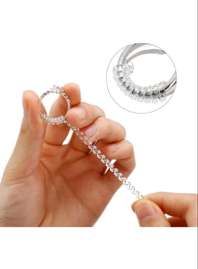 Generic Silicone Transparent Ring Size Adjuster Set 4 Pieces Different Sizes