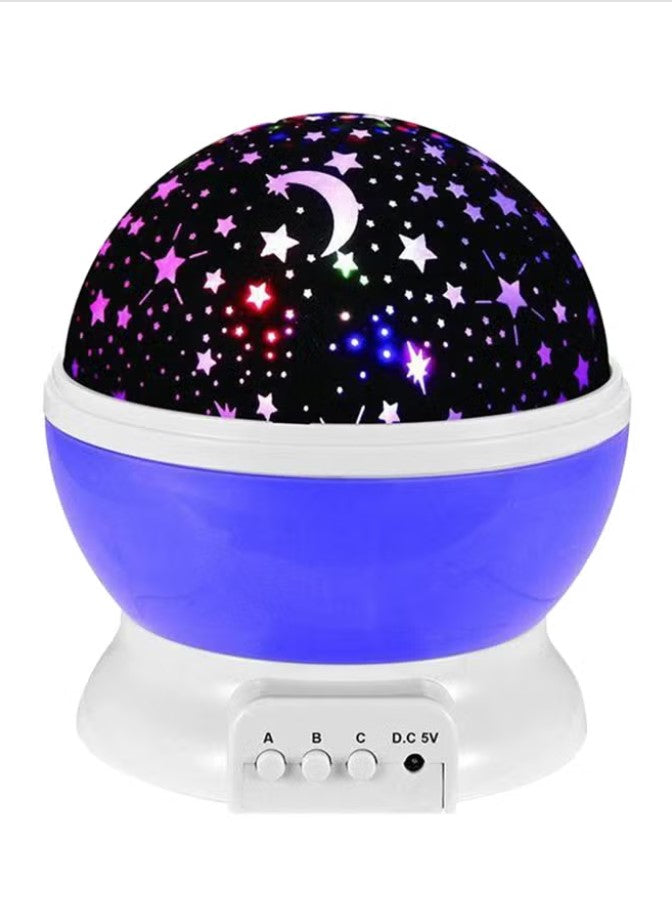 Generic Star And Moon Rotating Projector Night Lamp blue 13x13x14.5cm