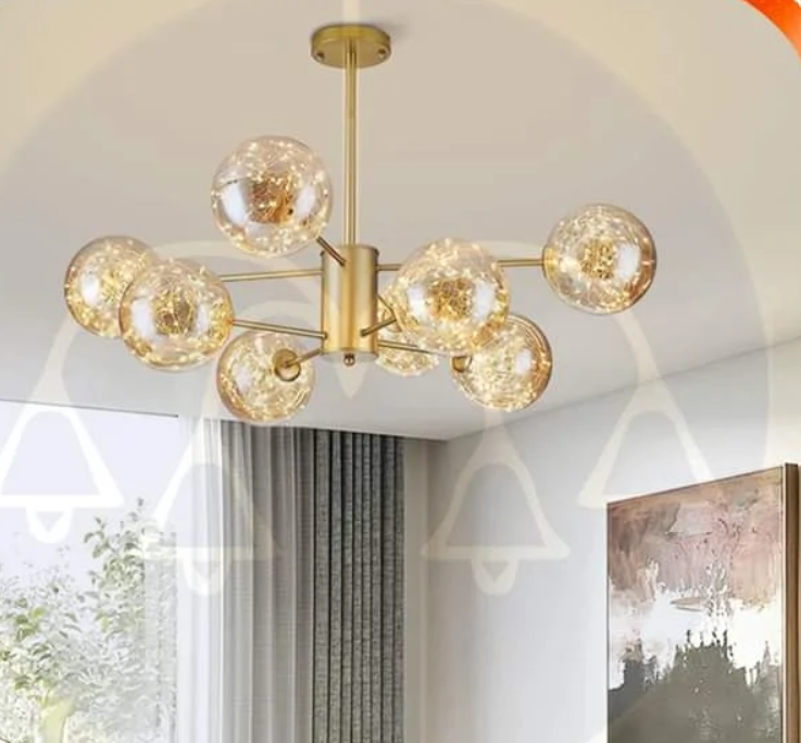 Led barrel chandelier*shiny gold/code:580