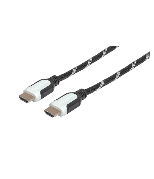 MANHATTAN Braided Fast Ethernet HDMI Cable (354783)