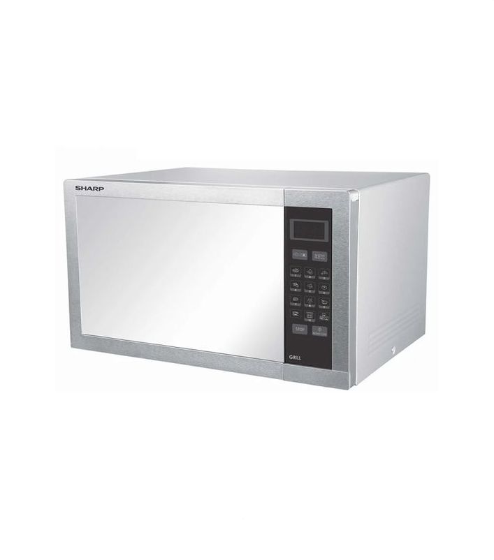 Sharp Digital Microwave With Grill, 34 Liter, 1000 Watt, Silver - R-770AR(ST) ( International Warranty )