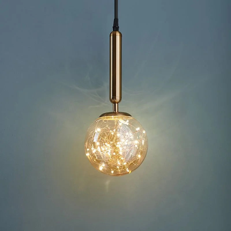Round Pendant - Gold LED (Code:660)