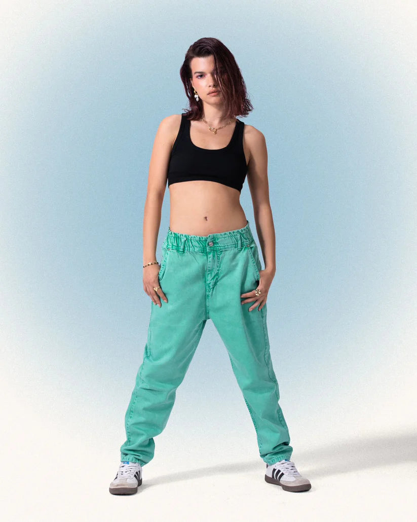 OVER DYE GREEN JEANZ2003