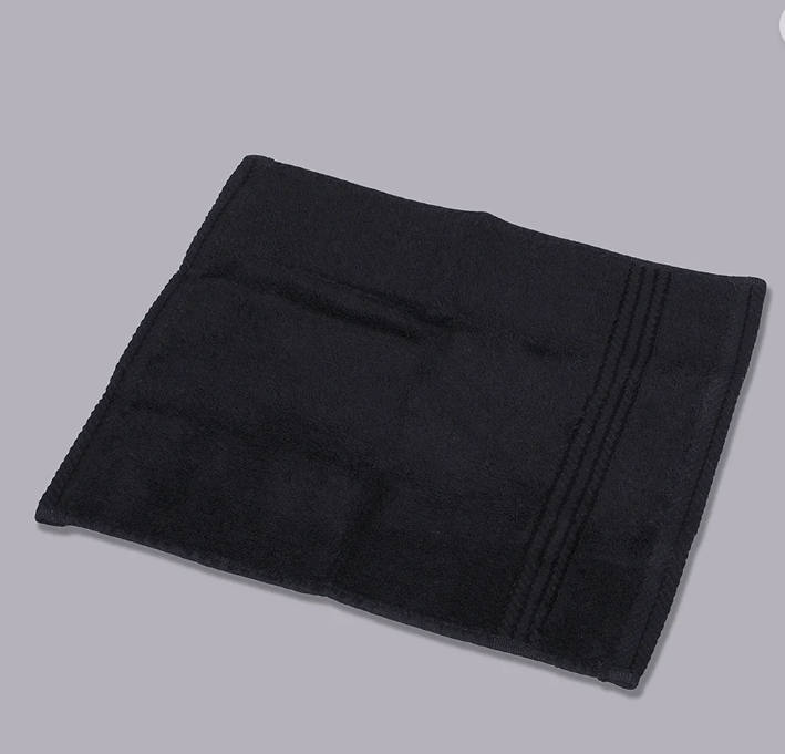 Terry Towel, Cotton - Black