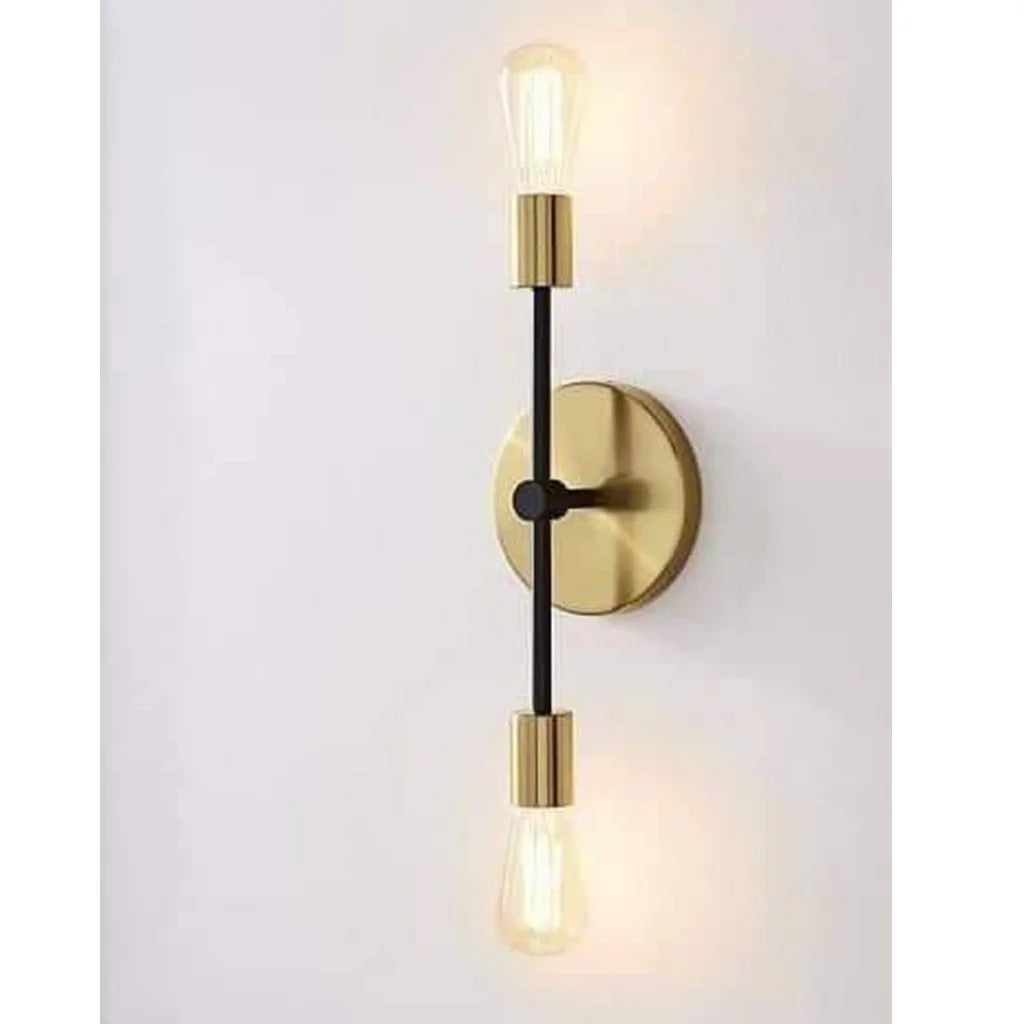 Double pedestal wall lamp – black*gold (code:402)