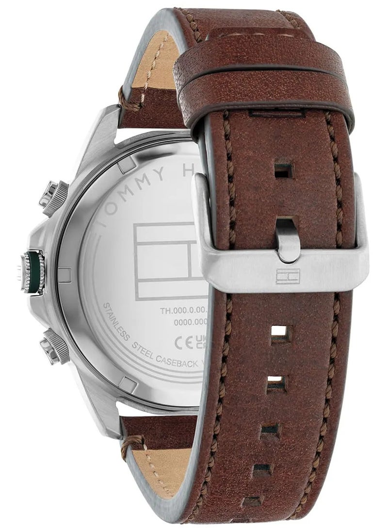 TOMMY HILFIGER Tommy Hilfiger Men's | Green Dial | Brown Leather Strap | 1792064