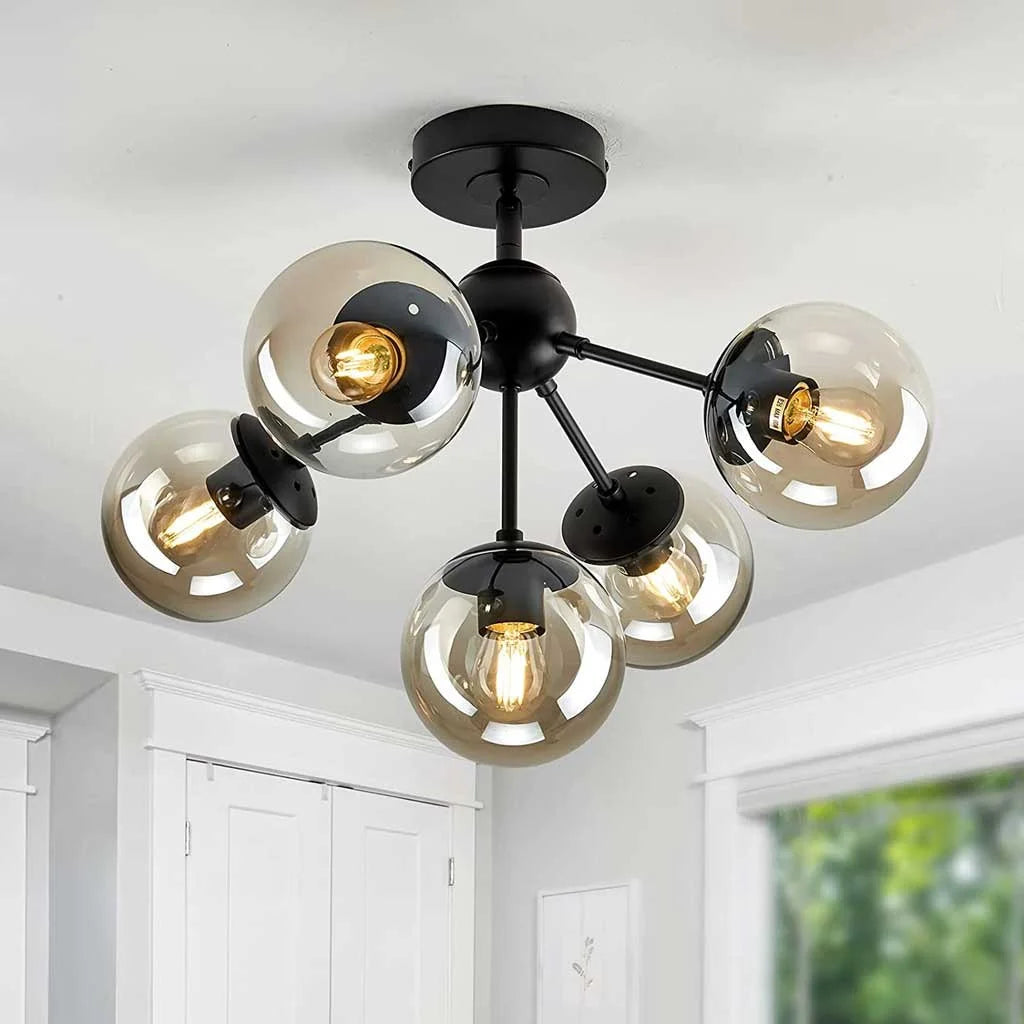 Ball chandelier five arms-Black /code: 179