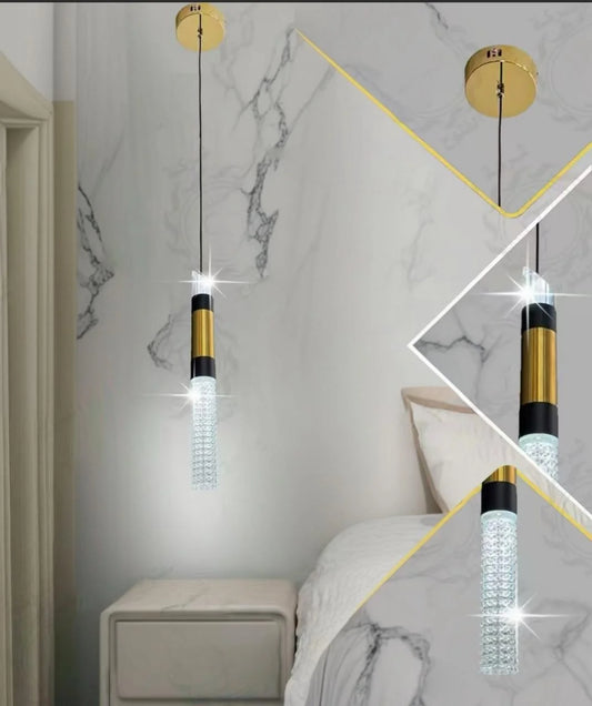 ‎Acrylic LED Pendant Gold * Black (Code:101)‎