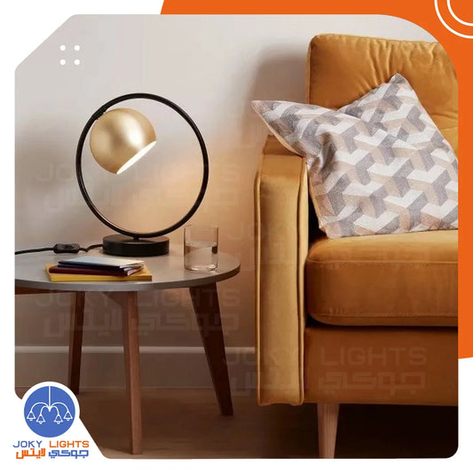 Ring Table Lamp - gold and black (code:005)