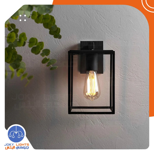 Square wall lamp – black (code:020)