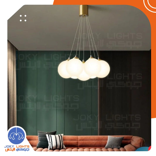 ‎Chandelier 7 Club Pendant – Gold Gloss – (Code:047)‎