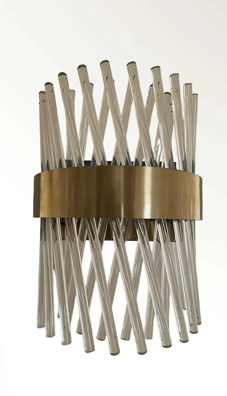 Round Wall Lamp with Crystal Shade (CODE:614)