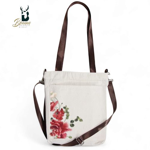 BAMM Beige Tote Bag With Two Adjustable Shoulder Straps-12