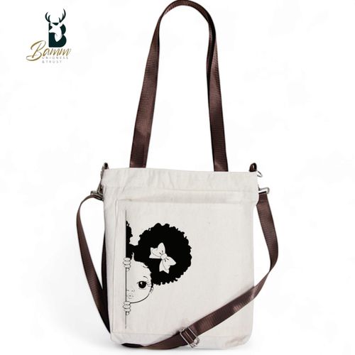 BAMM Beige Tote Bag With Two Adjustable Shoulder Straps-1
