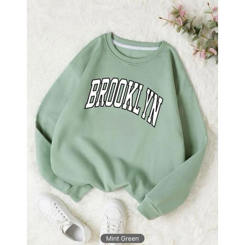 Martina Store Stylish Women Hoodie Round Neck - Mint Green