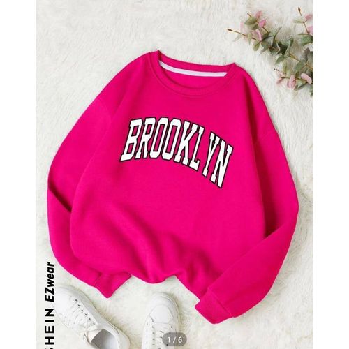 Martina Store Stylish Women Hoodie Round Neck - Fuchsia