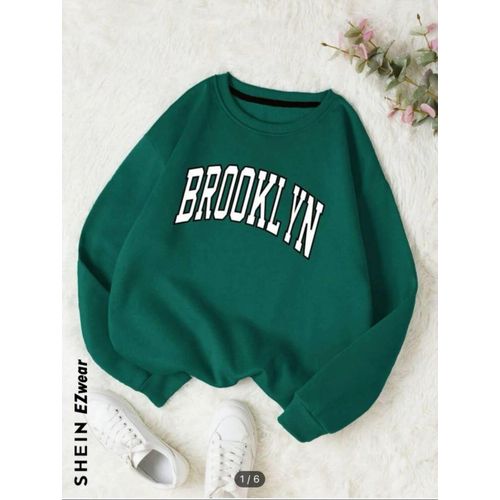 Martina Store Stylish Women Hoodie Round Neck - Green
