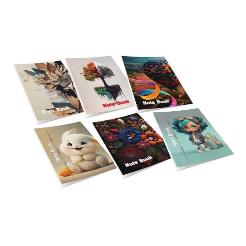 80 Sheets Notebook Lined 70 Grm Set 6 Pcs - A4 Size
